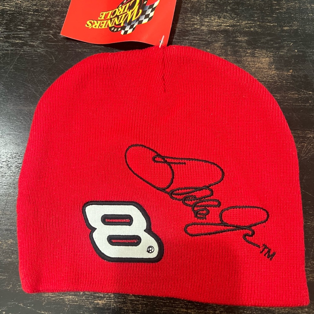 Dale Earnhardt Jr #8 Red Color Knit Beanie - Officially Licensed - Brand New